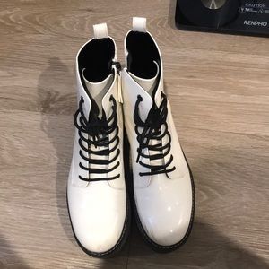 White platform shoes